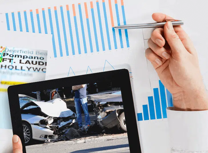 reviewing car accident statistics from Ft Lauderdale, FL