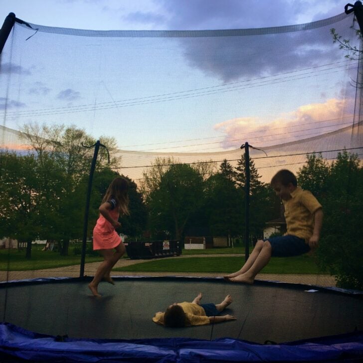 Fun on the trampoline