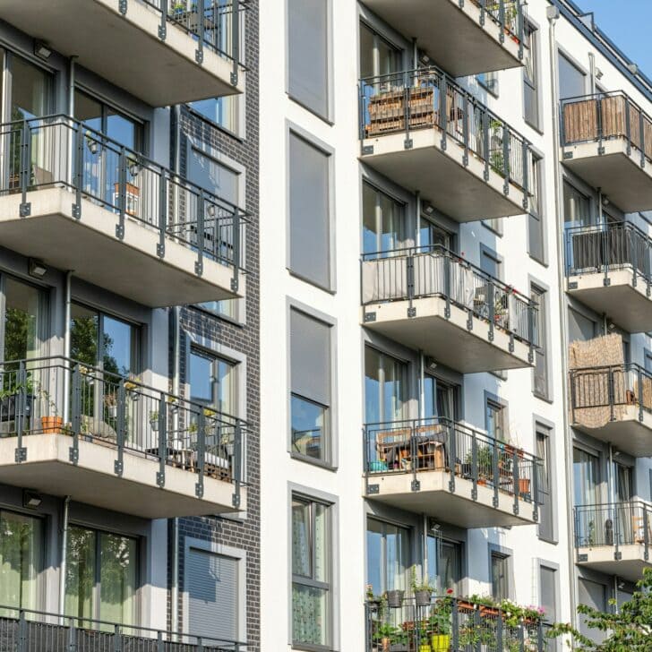 Modern apartment building