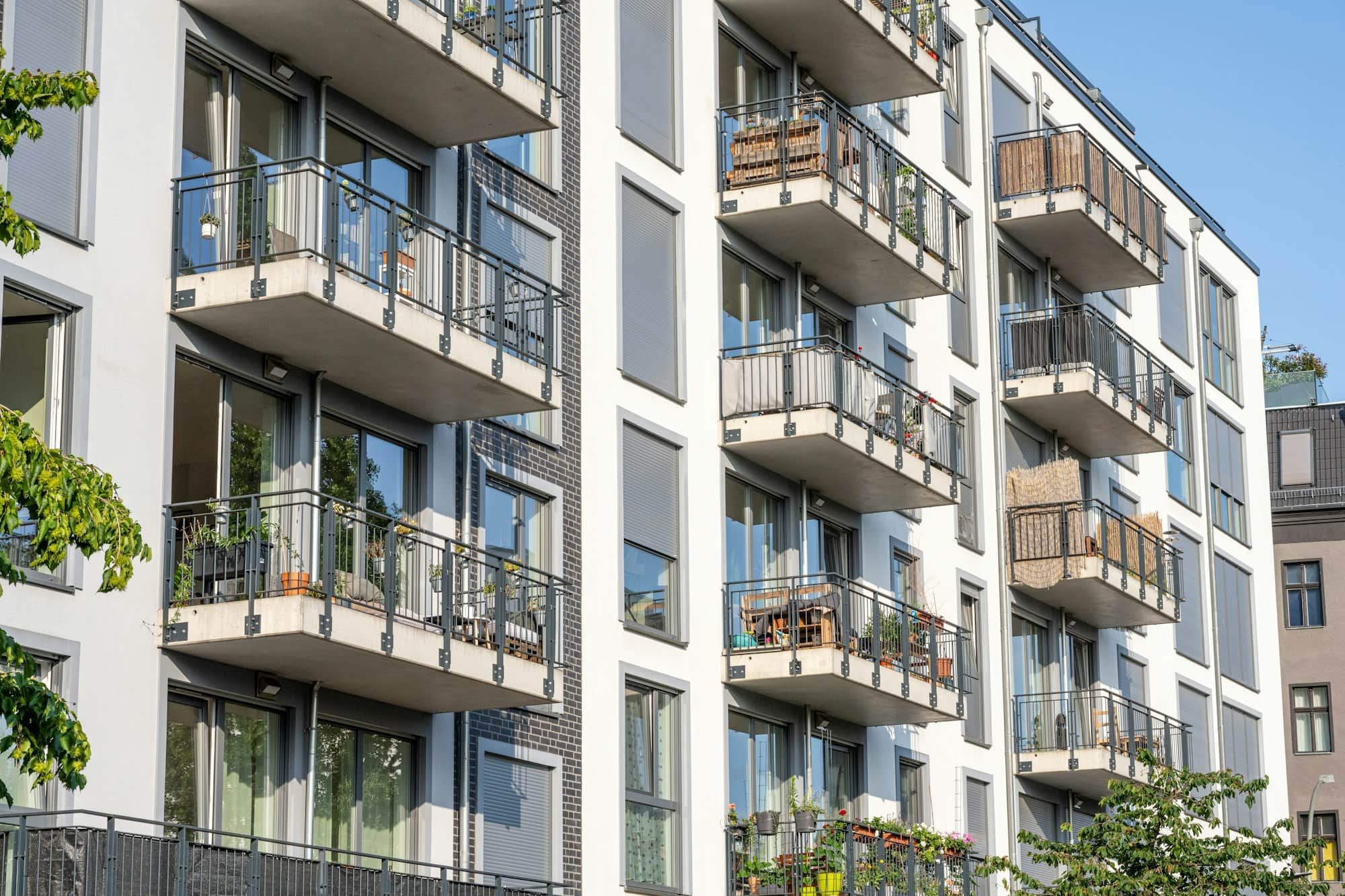 Modern apartment building