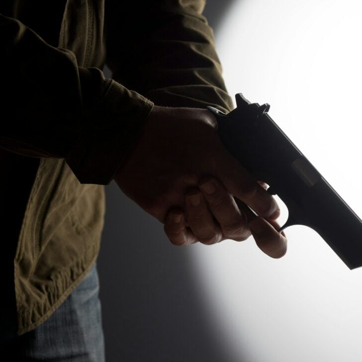 Man holding a gun