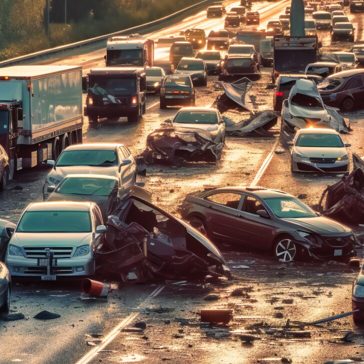 multi-car accident pile up