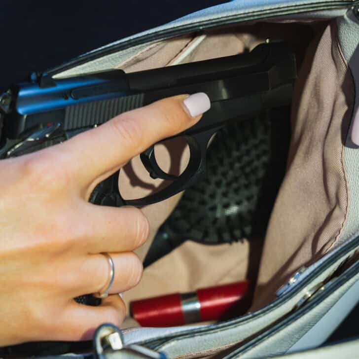 transporting gun in car