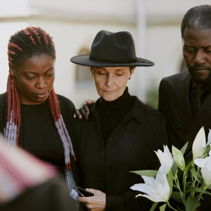 Mourning Family at Funeral
