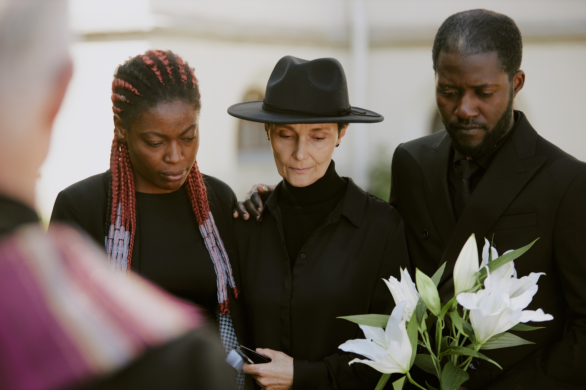 Mourning Family at Funeral