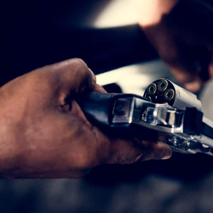 Man holding a gun