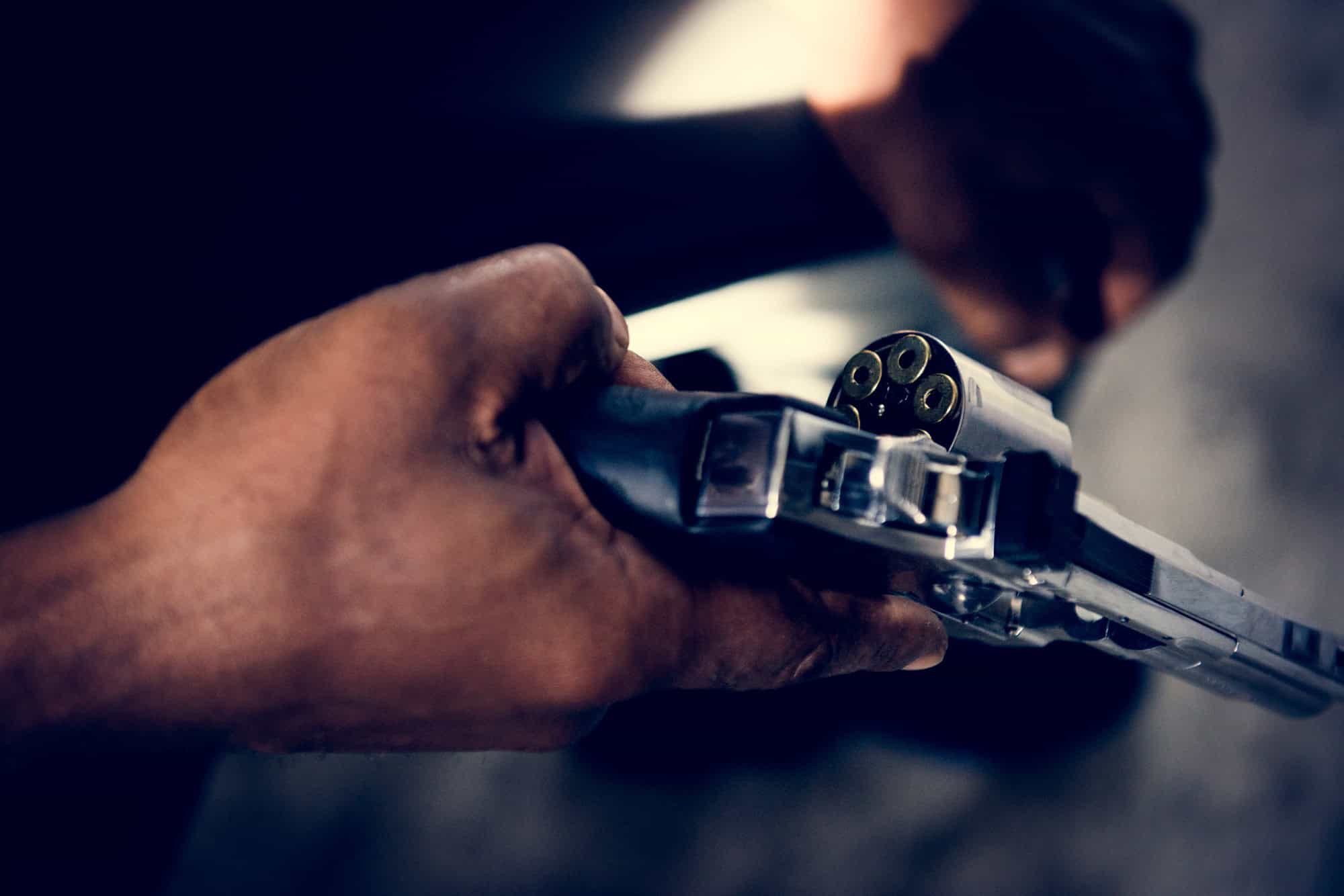 Man holding a gun