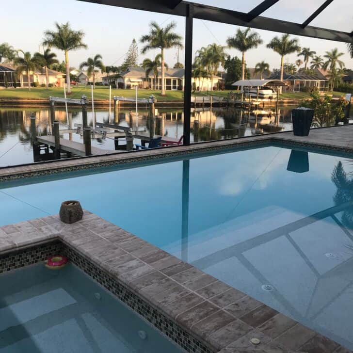 Poolside; backyard area of house in Cape Coral, FL